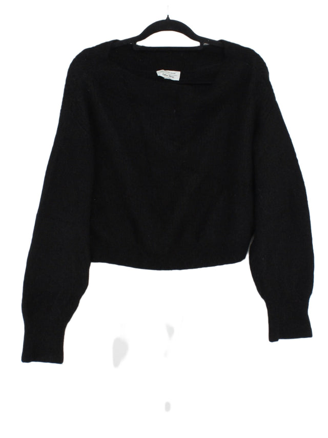 & Other Stories Women's Jumper M Black Polyamide with Mohair, Wool