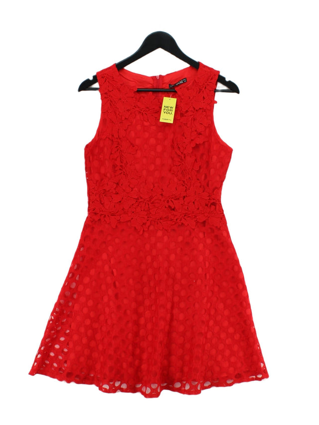 Quiz Women's Midi Dress UK 12 Red 100% Polyester