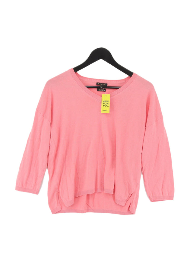 Massimo Dutti Women's Jumper XS Pink 100% Other