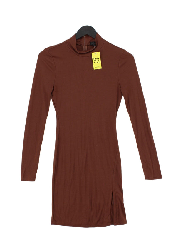 NBD Women's Midi Dress XS Brown Rayon with Polyester