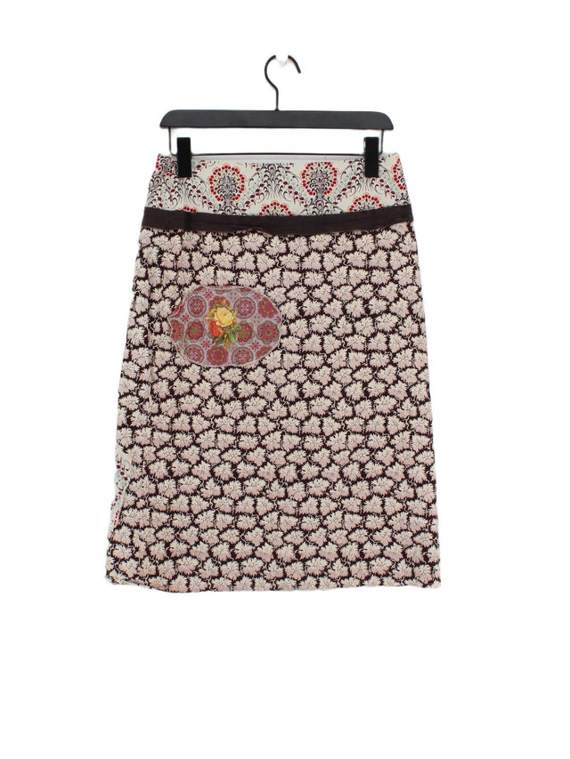Avoca Women's Midi Skirt UK 2 Multi Cotton with Polyester