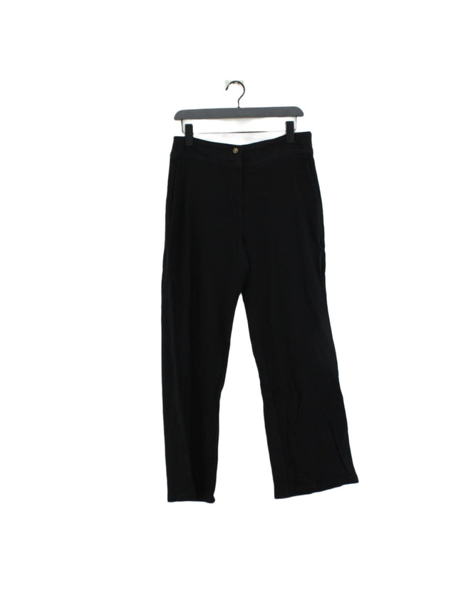 Antoine Et Lili Women's Trousers UK 4 Black Viscose with Cotton, Elastane