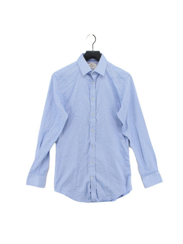 Hawes & Curtis Men's Shirt Chest: 35 in Blue 100% Other