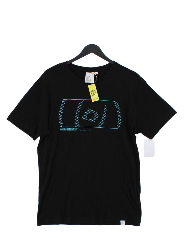 Duck And Cover Men's T-Shirt L Black 100% Cotton