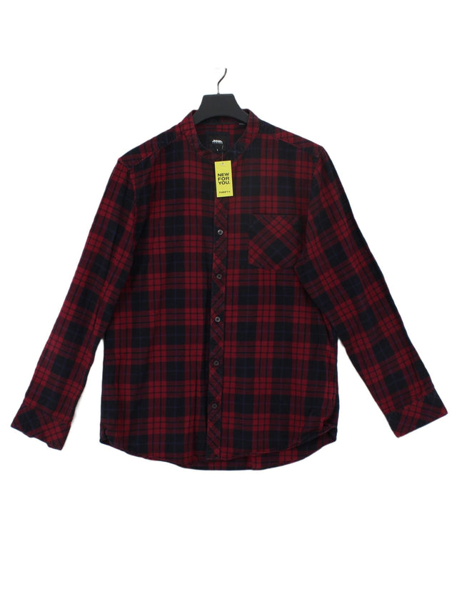 Burton Men's Shirt L Red Cotton with Elastane