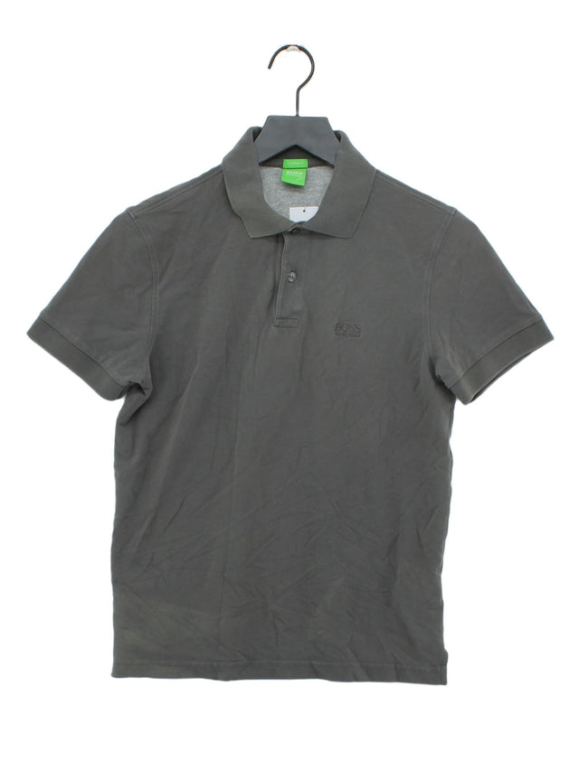 Boss Men's Polo S Grey 100% Cotton