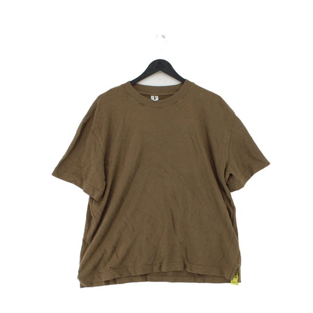 Arket Men's Shirt M Brown 100% Cotton