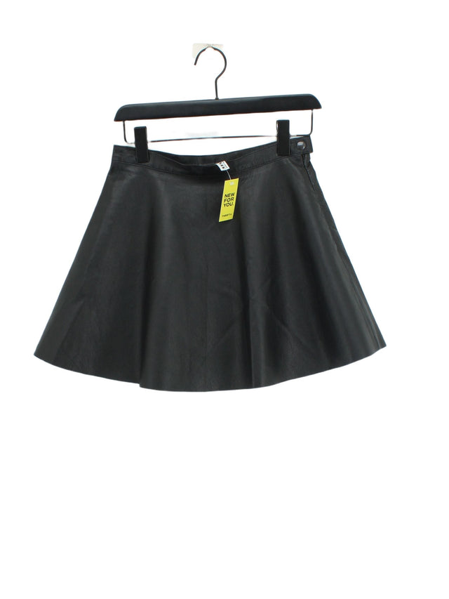 American Apparel Women's Mini Skirt M Black Leather with Polyester
