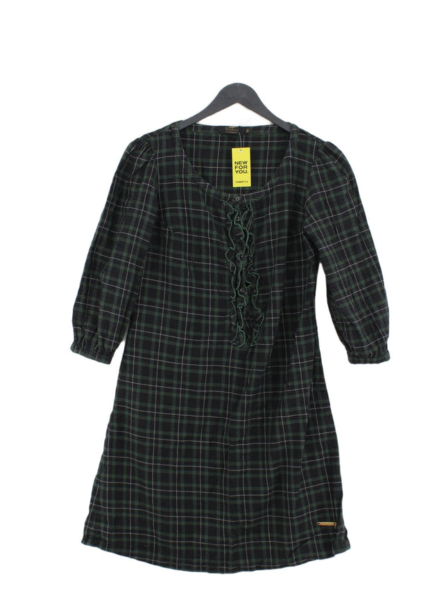 Thomas Burberry Women's Midi Dress XS Green 100% Cotton