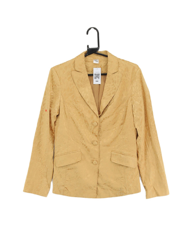 Vintage Jockey Women's Blazer Chest: 38 in Gold Polyester with Cotton, Other