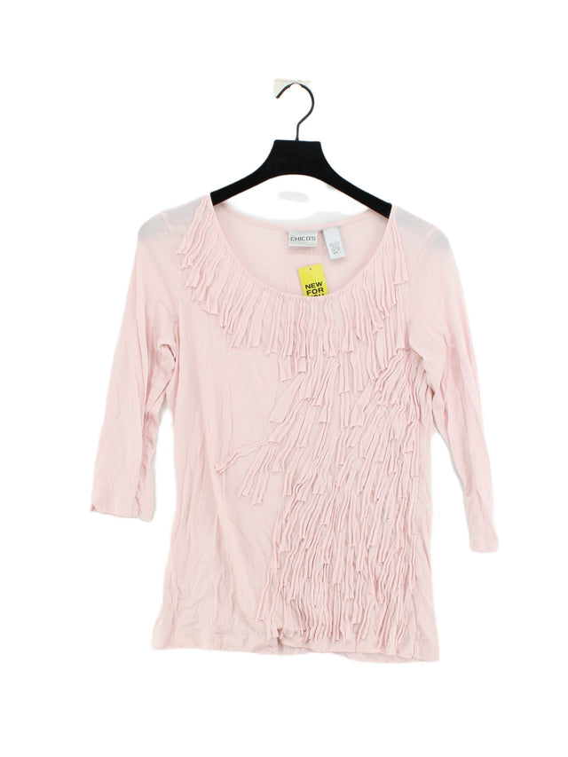 Chico's Women's Top S Pink Cotton with Lyocell Modal