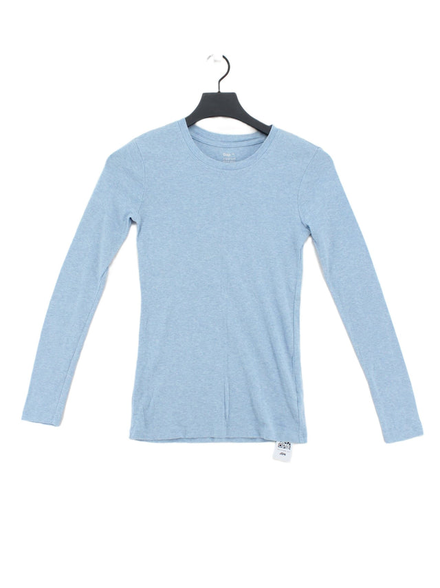 Gap Women's Top XS Blue Cotton with Lyocell Modal