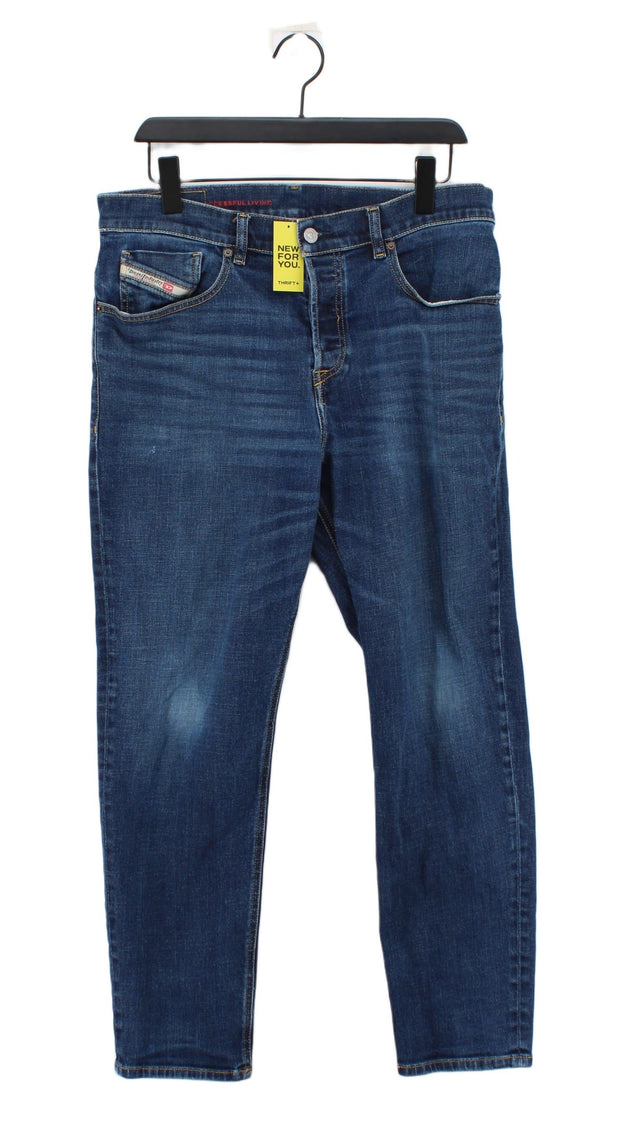 Diesel Men's Jeans W 33 in; L 32 in Blue Cotton with Elastane