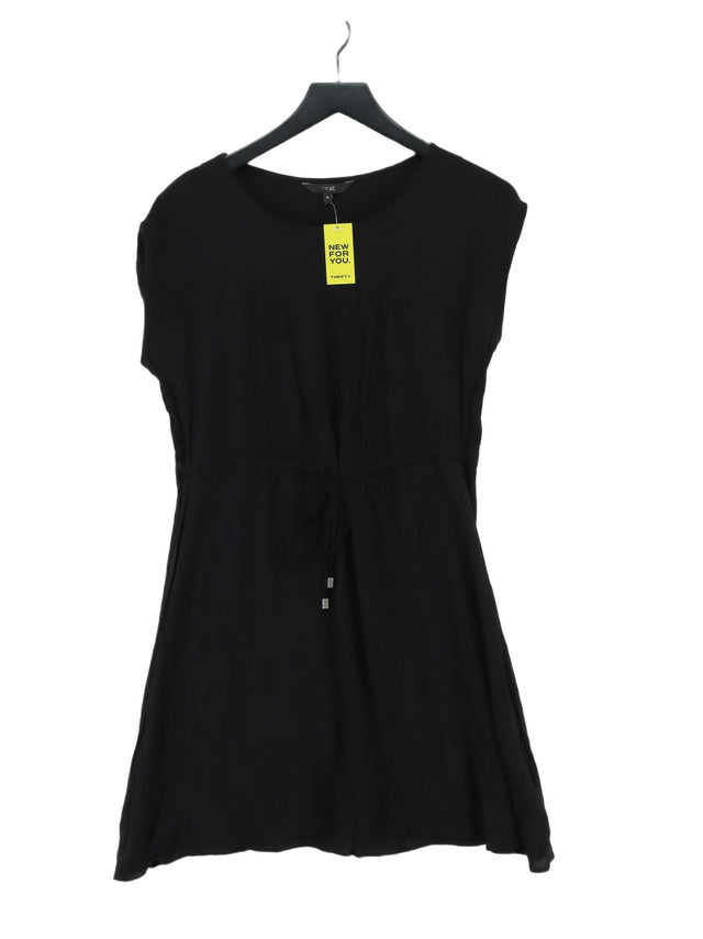 Next Women's Midi Dress UK 10 Black 100% Viscose