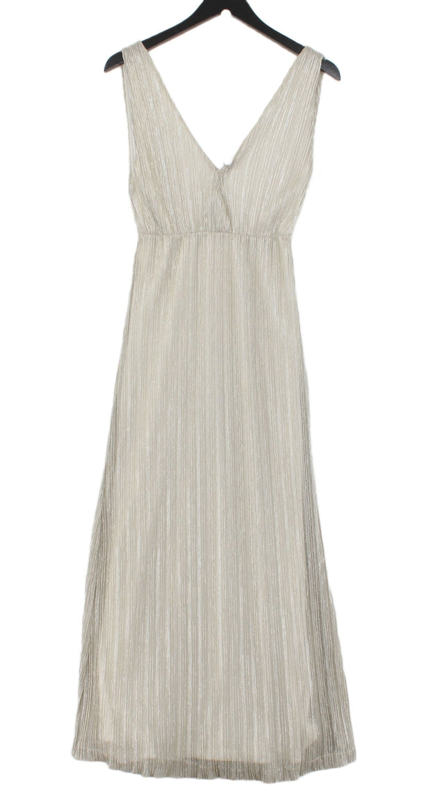 Oh My Love Women's Maxi Dress S Silver Polyester with Other, Viscose