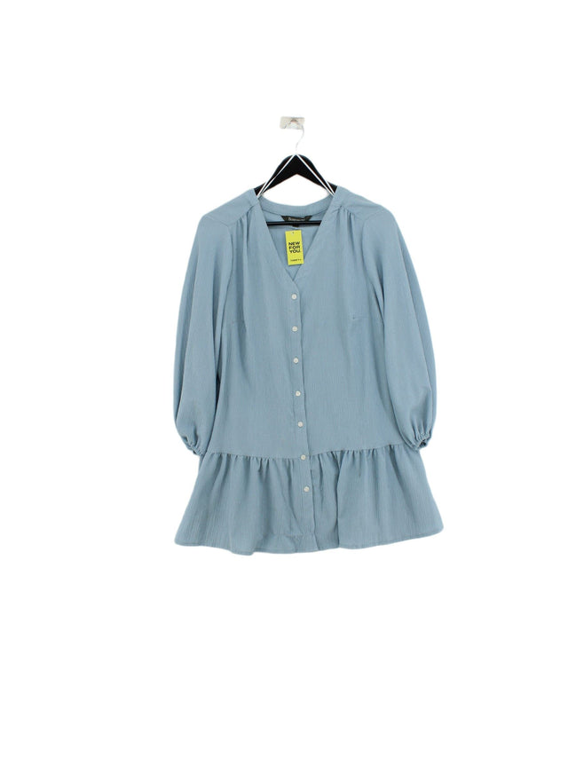Bonmarche Women's Midi Dress UK 12 Blue Polyester with Elastane