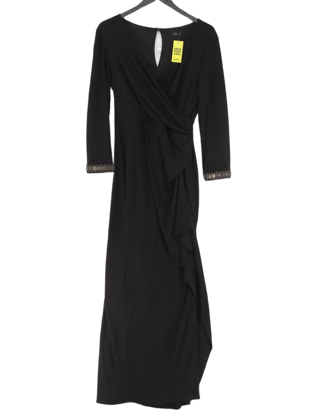 M&Co Women's Maxi Dress UK 10 Black Elastane with Polyester