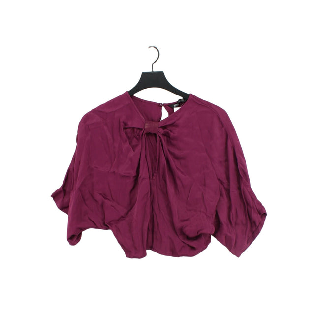 Zara Women's Top S Purple 100% Viscose