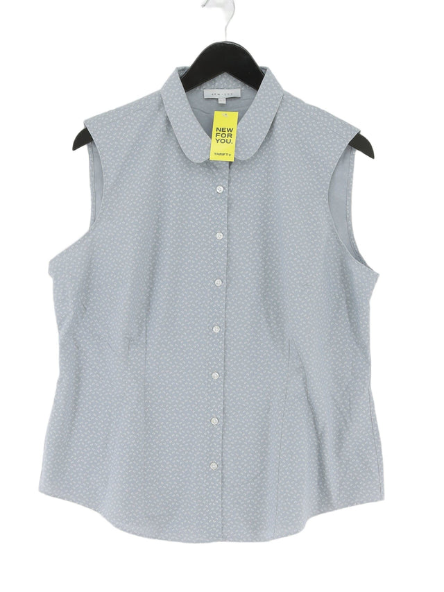 Kew 159 Women's Shirt UK 18 Blue Cotton with Elastane, Polyester