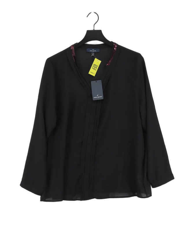 Daniel Hechter Women's Blouse UK 16 Black 100% Polyester