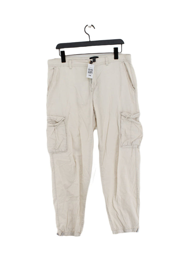 New Look Men's Trousers W 36 in Cream 100% Cotton