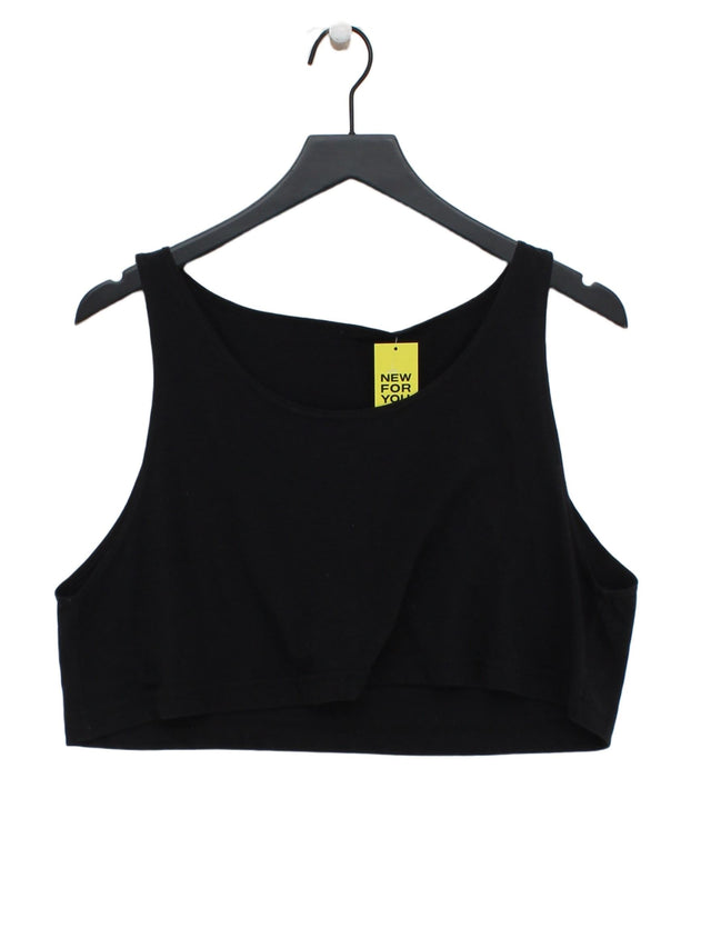 American Apparel Women's Top Black Cotton with Polyester