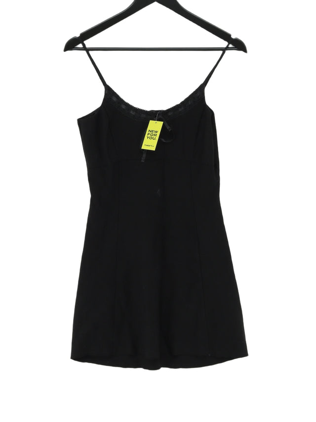 Urban Outfitters Women's Midi Dress M Black Viscose with Elastane, Nylon