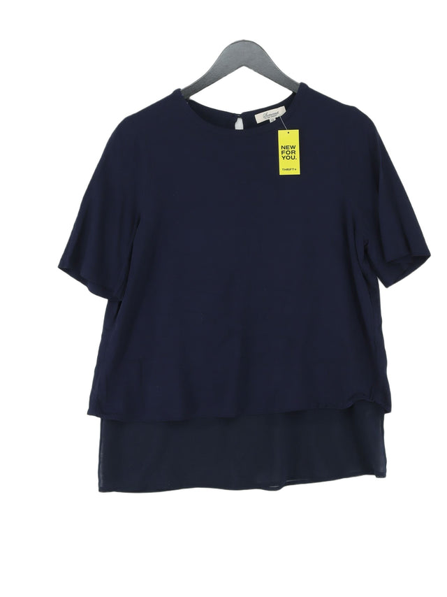 Somerset Women's T-Shirt UK 12 Blue Viscose with Polyester
