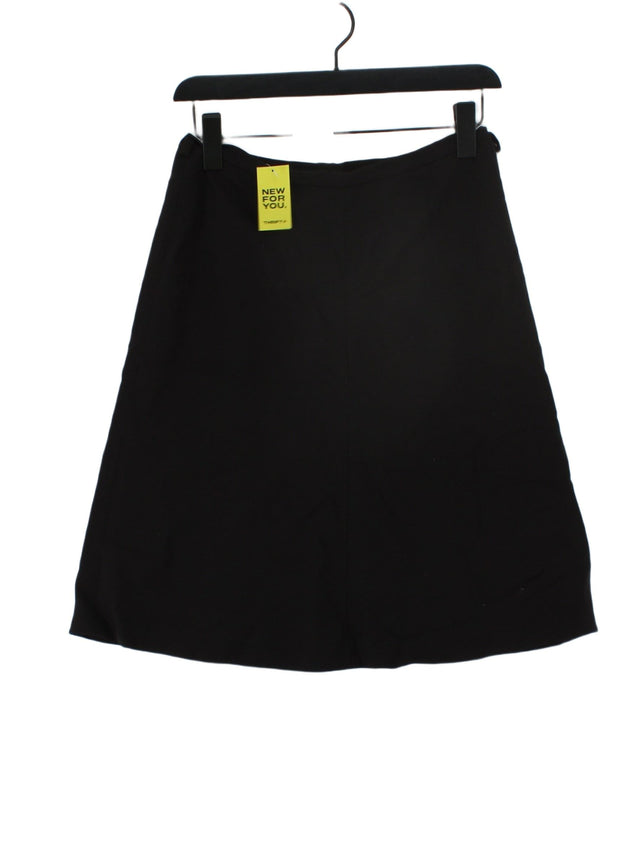 Sportmax Women's Midi Skirt UK 12 Black 100% Wool