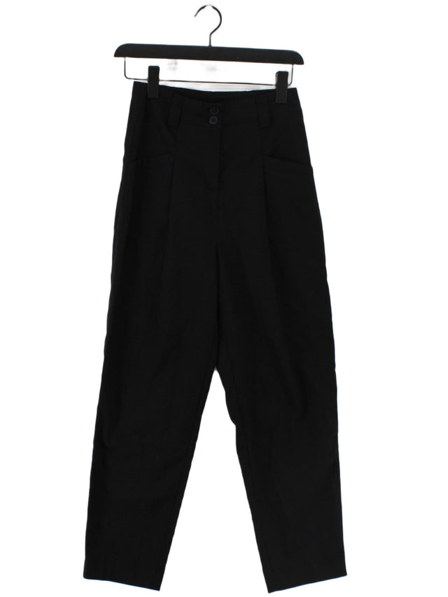 Monki Women's Suit Trousers UK 6 Black Polyester with Viscose