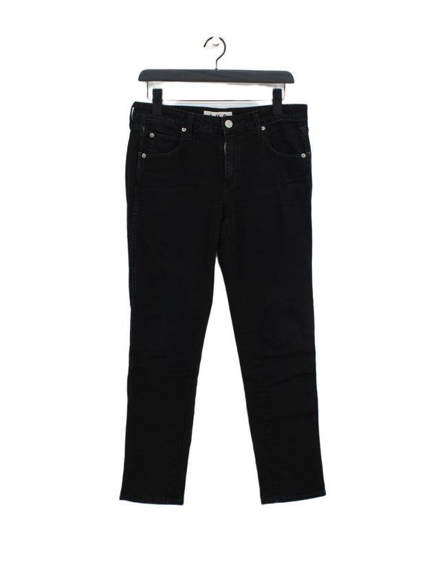 AMO Women's Jeans W 28 in Black Cotton with Elastane
