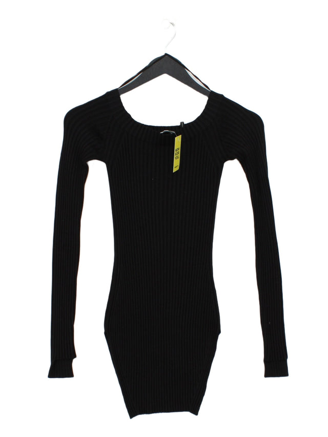 Helmut Lang Women's Mini Dress S Black Silk with Spandex