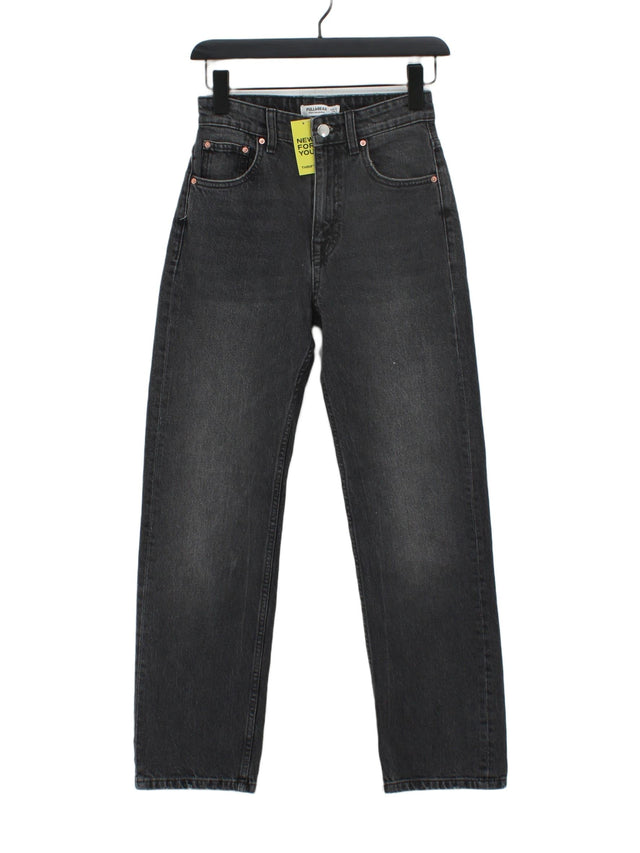 Pull&Bear Women's Jeans UK 6 Grey Cotton with Elastane