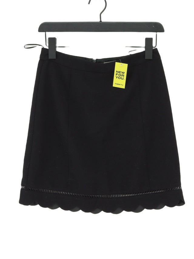 Oasis Women's Mini Skirt UK 8 Black Elastane with Polyester, Viscose