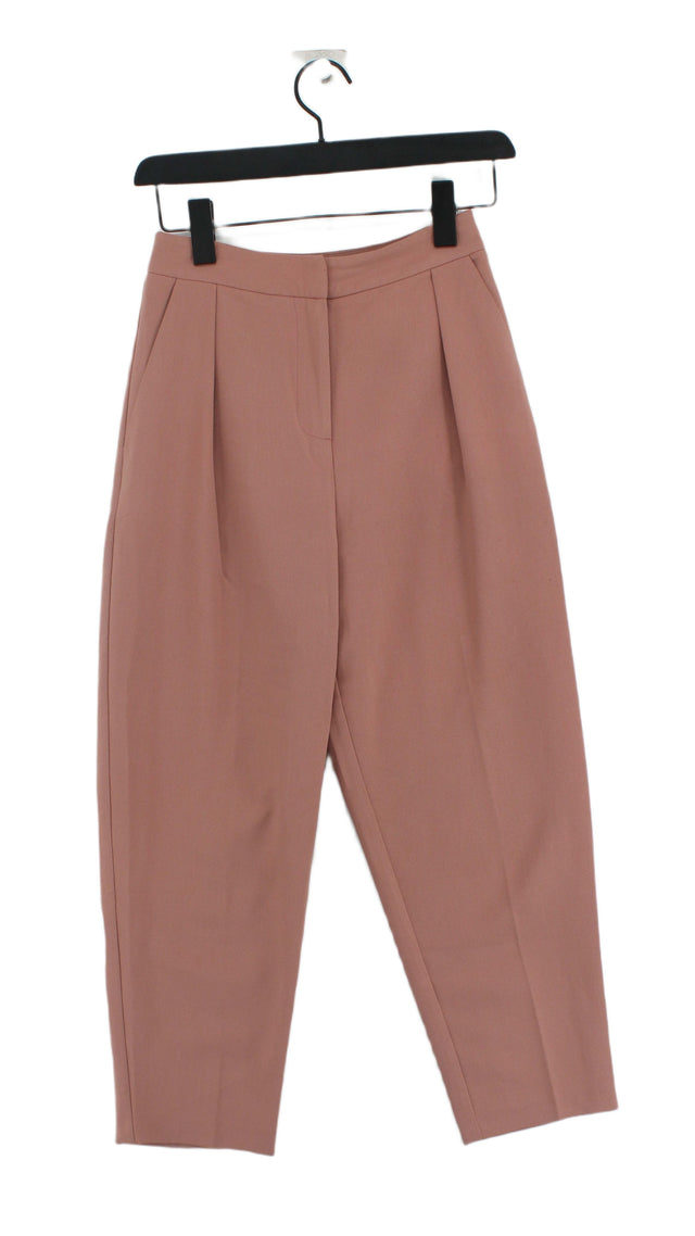 Topshop Women's Trousers UK 6 Pink Polyester with Elastane, Viscose