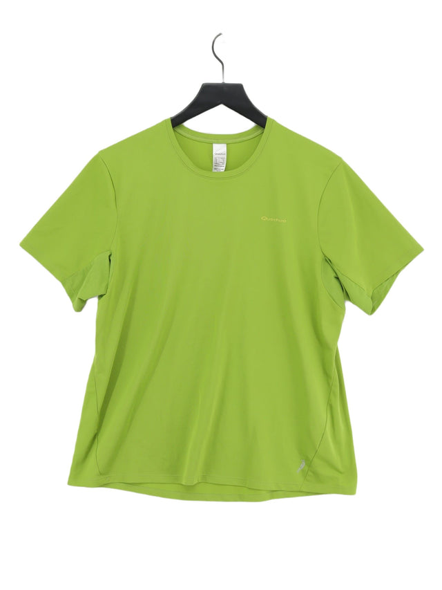 Quechua Women's T-Shirt XXL Green Polyester with Elastane, Polyamide