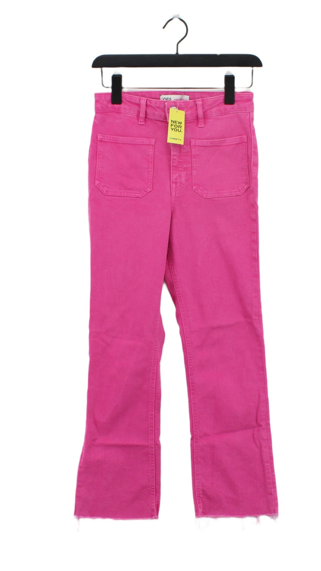 Zara Women's Jeans UK 6 Pink Cotton with Elastane