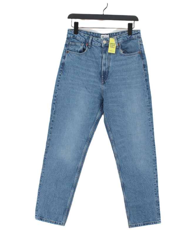 Zara Women's Jeans UK 12 Blue Cotton with Elastane
