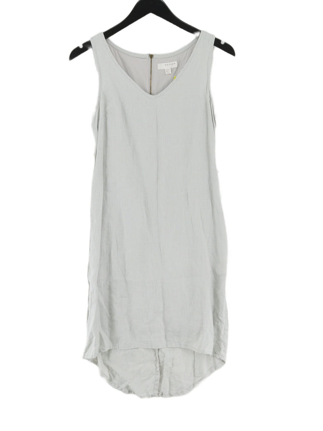 Kenar Women's Midi Dress UK 6 Grey Linen with Cotton