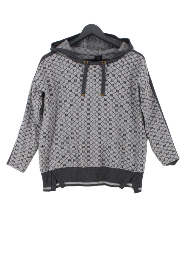 River Island Women's Hoodie S Grey Viscose with Polyester