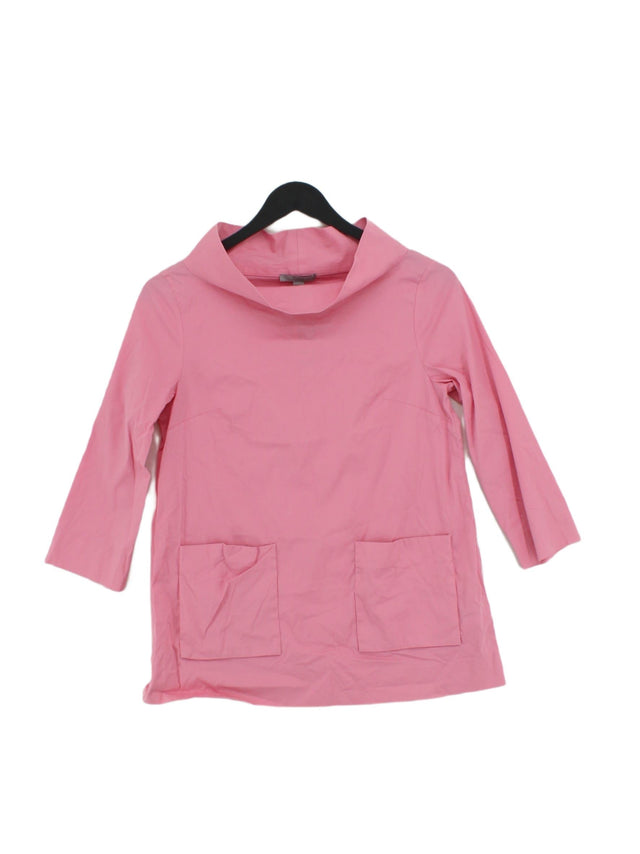 COS Women's Top UK 4 Pink Cotton with Polyamide