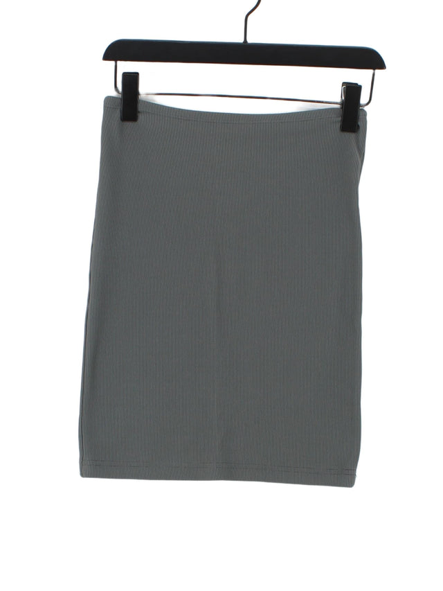 American Apparel Women's Midi Skirt S Grey Nylon with Elastane