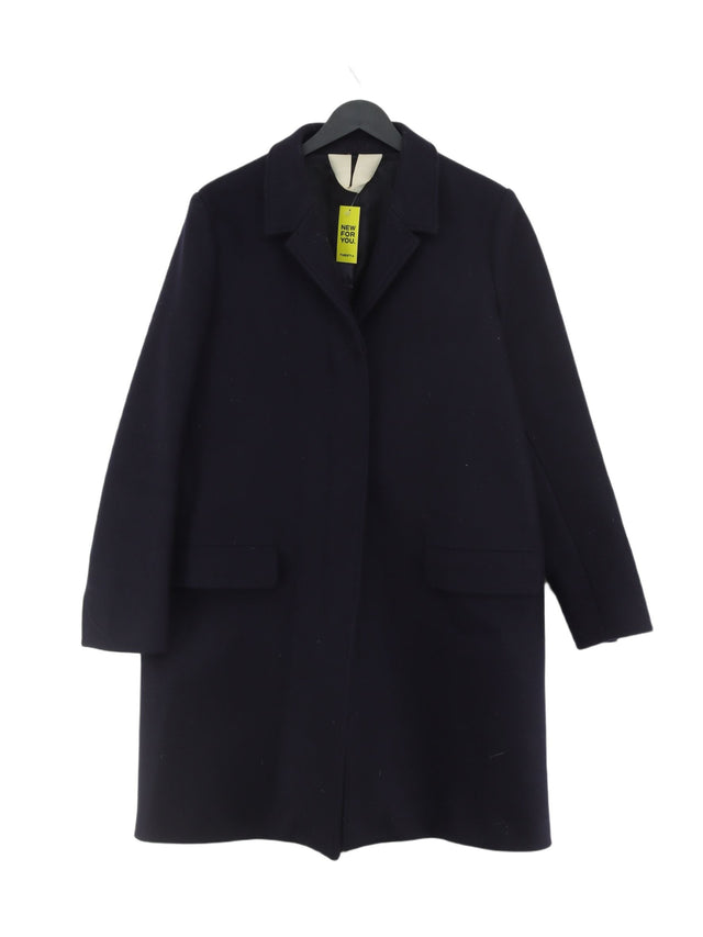 Arket Women's Jacket UK 12 Blue Wool with Viscose