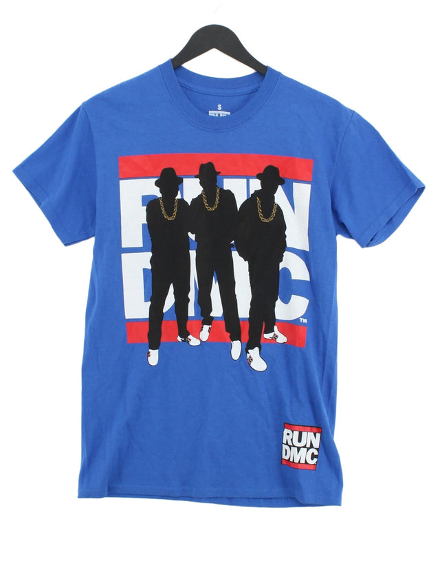 RUN DMC Men's T-Shirt S Blue 100% Cotton