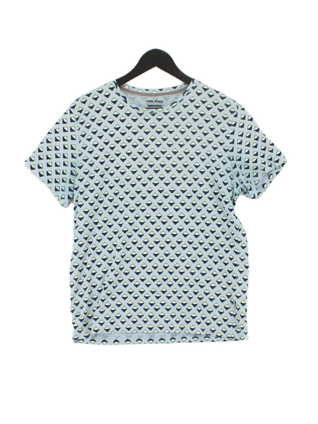 Blend Men's T-Shirt L Blue 100% Cotton