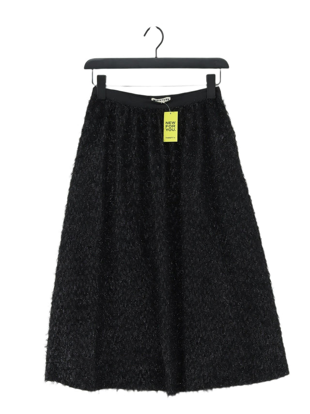 Whistles Women's Midi Skirt UK 8 Black 100% Polyester