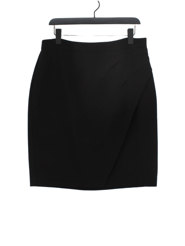 L.K. Bennett Women's Midi Skirt UK 16 Black Polyester with Elastane