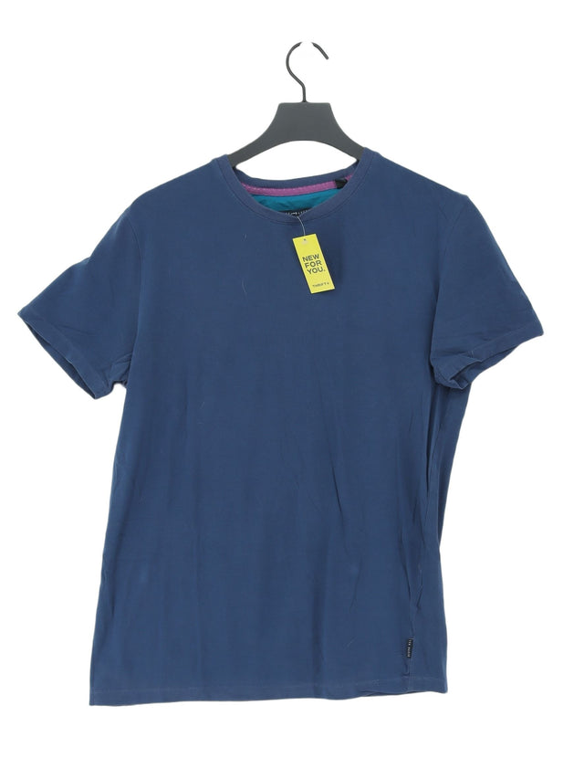 Ted Baker Men's T-Shirt Chest: 38 in Blue Cotton with Elastane