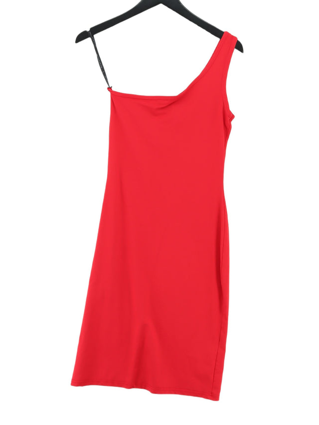 Warehouse Women's Midi Dress UK 12 Red Polyamide with Nylon