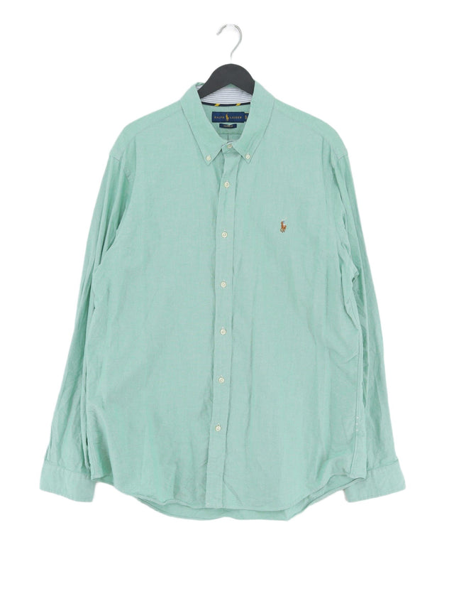 Ralph Lauren Men's Shirt XL Green 100% Cotton
